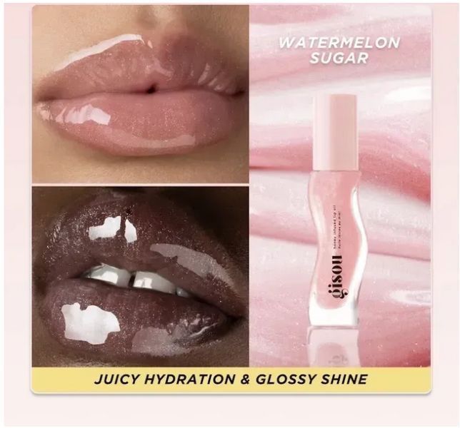 Масло для губ Gisou Honey Infused Lip Oil Watermelon Sugar Watermelon Sugar фото