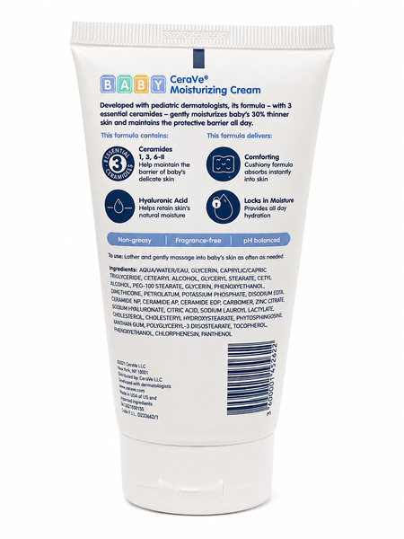 Детский увлажняющий крем CeraVe Baby Moisturizing Cream 142 мл Baby Cream фото