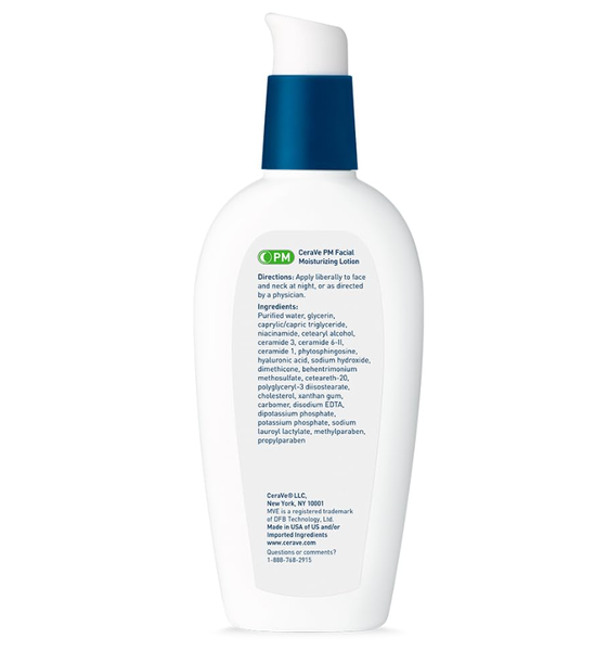 Нічний зволожуючий лосьйон для обличчя CeraVe PM Facial Moisturizing Lotion, 89 мл Facial Moisturizing Lotion фото