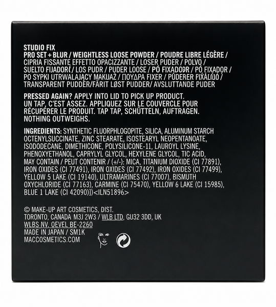 Розсипчаста пудра MAC Studio Fix Pro Set + Blur Weightless Loose Powder 6,5 г Light Light фото