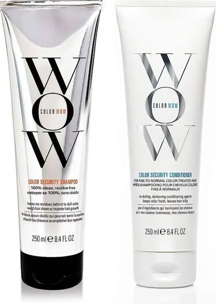 Набір Color WOW Duo Color Security Shampoo & Conditioner &mdash; безсульфатний шампунь і кондиціонер для пофарбованого волосся, 2х250 мл Wow Dream Clean Duo фото