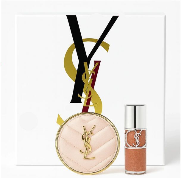 Подарочный набор Yves Saint Laurent: кушон Glow-Pact 05 и блеск для губ 05 Glow-Pact 05 фото