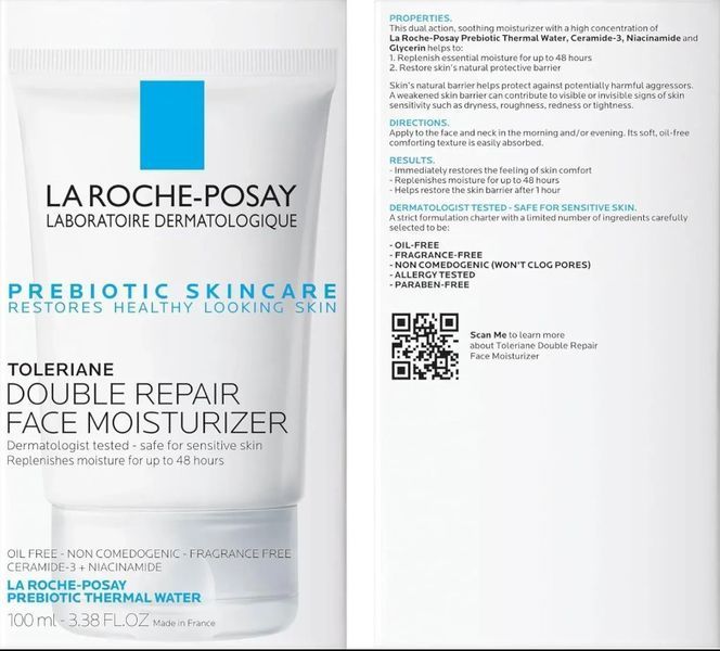 Увлажняющий крем для лица La Roche-Posay Toleriane Double Repair с ниацинамидом, 100 мл Toleriane Double Repair фото