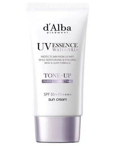 Сонцезахисний крем D'Alba Sun Cream Purple SPF 50+ з ефектом вирівнювання тону, 50 мл Cream Purple фото