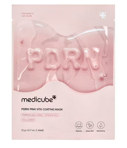 Тканинна маска для обличчя Medicube PDRN Pink Vita Coating Mask 10 шт Coating Mask 10 шт фото