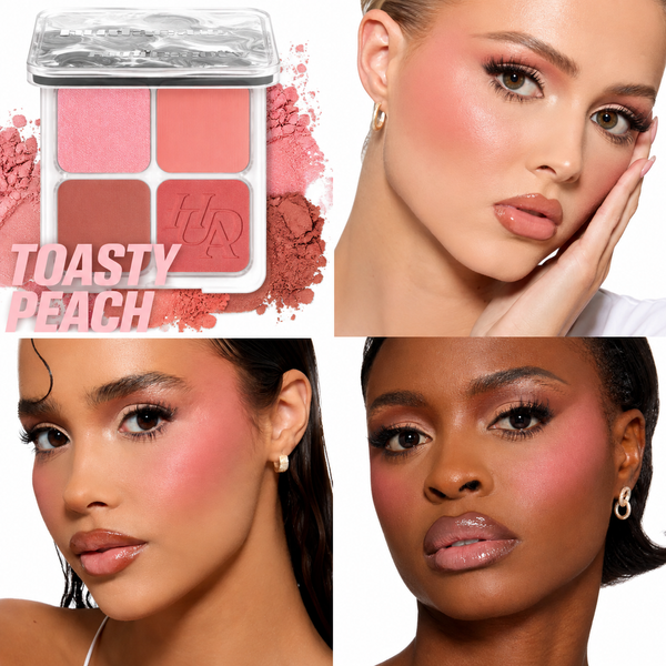 Палетка румян Huda Beauty Blush Filter Blurring Blushlighters Palette Toasty Peach 7,5 г Toasty Peach фото