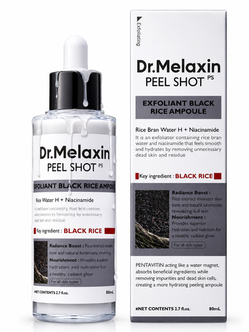 Сироватка для обличчя Dr.Melaxin Peel Shot Exfoliating Black Rice Ampoule, 80 мл Black Rice Ampoul фото