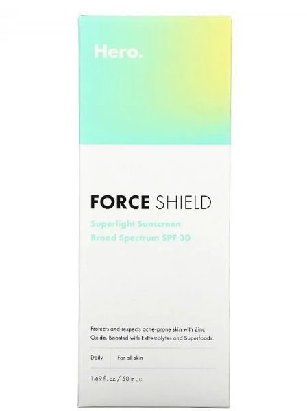 Сонцезахисний крем SPF30 Hero Force Shield, 50 мл SPF30 Hero фото