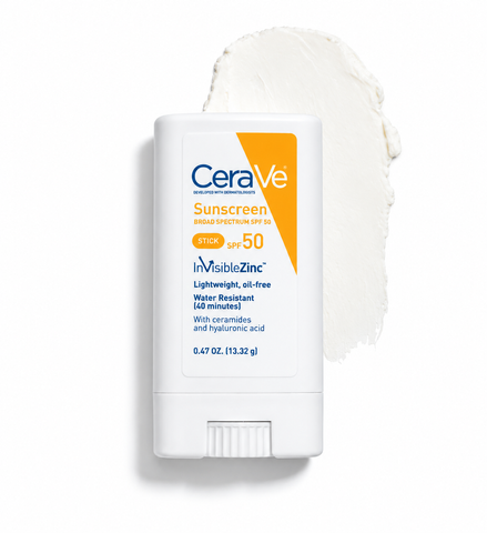 Солнцезащитный стик для лица CeraVe Sunscreen Stick Broad Spectrum SPF 50 InVisibleZinc 13.32 г SPF 50 InVisibleZinc фото